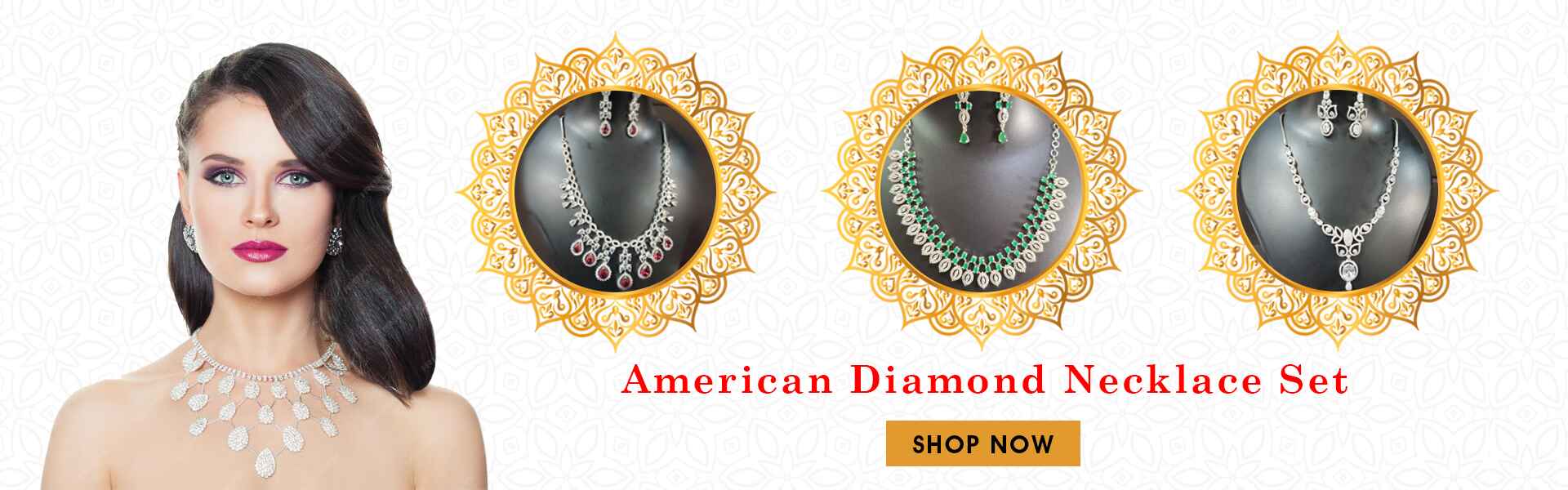 American Diamond Necklace Set